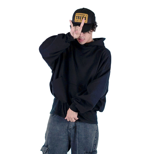 hoodie oversized negra